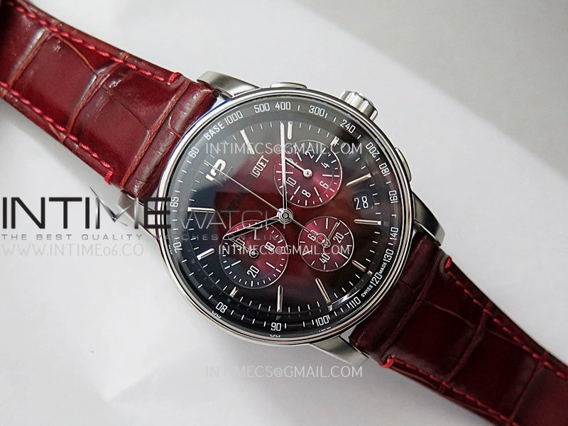 Code 11.59 Chrono 26393 SS APSF 1:1 Best Edition Red Dial On Red Leather Strap Super Clone SA4401
